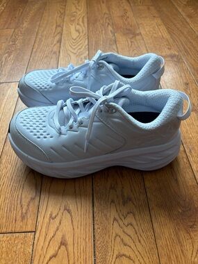 HOKA One Bondi SR- All-White Athletic Sneakers